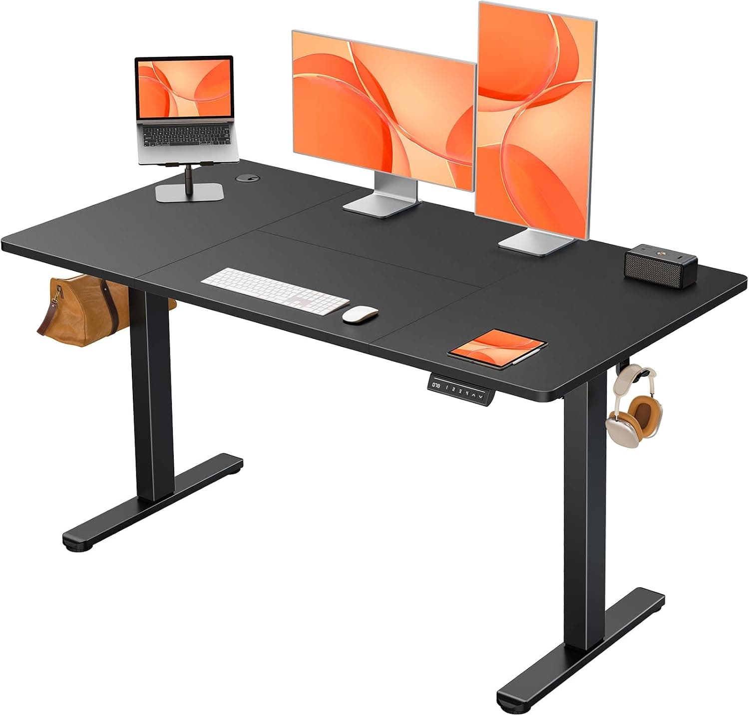 ErGear Escritorio Elevable Eléctrico, 120x60cm, Negro