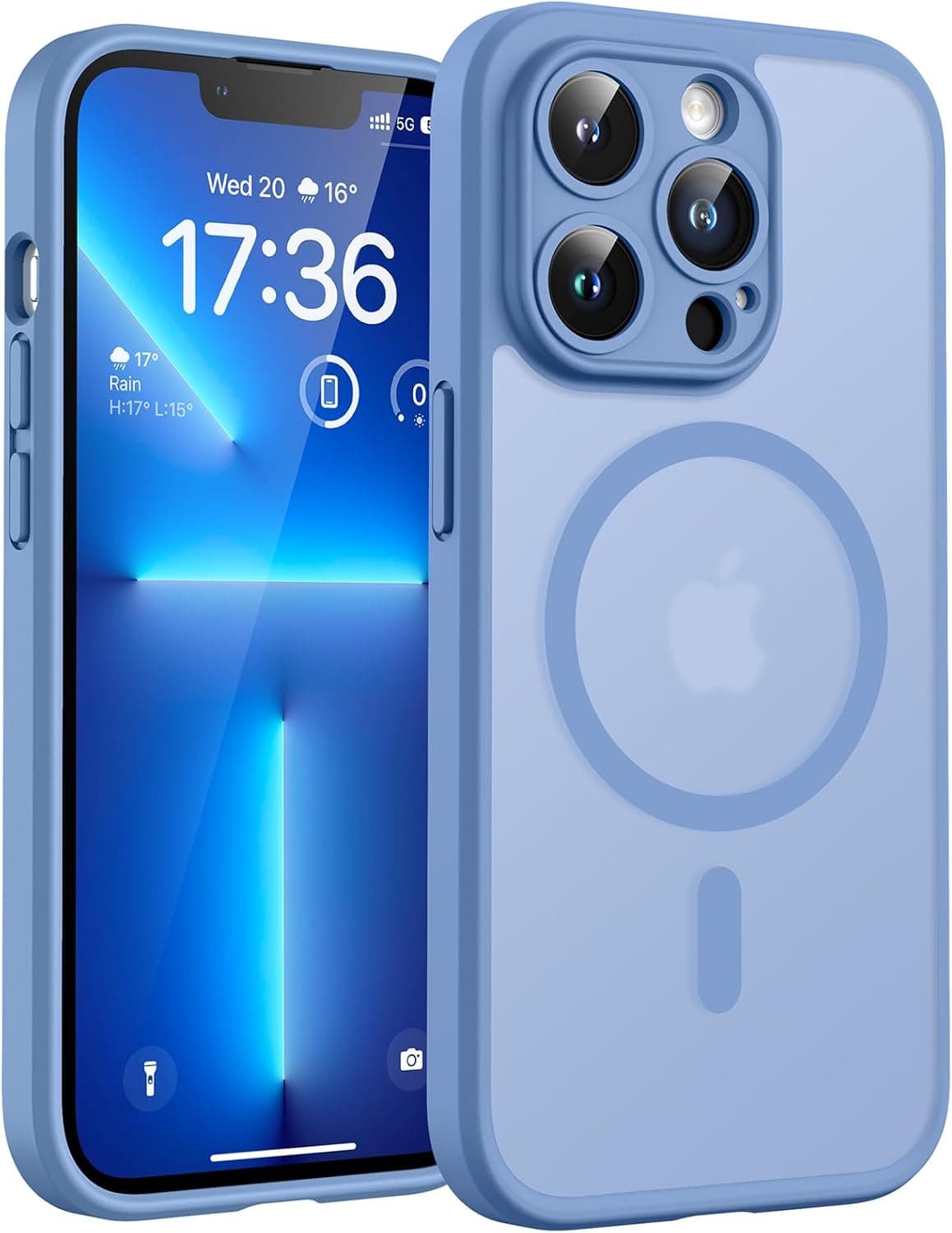 TOCOL Funda para iPhone 13 Pro, Compatible con MagSafe, Azul Claro