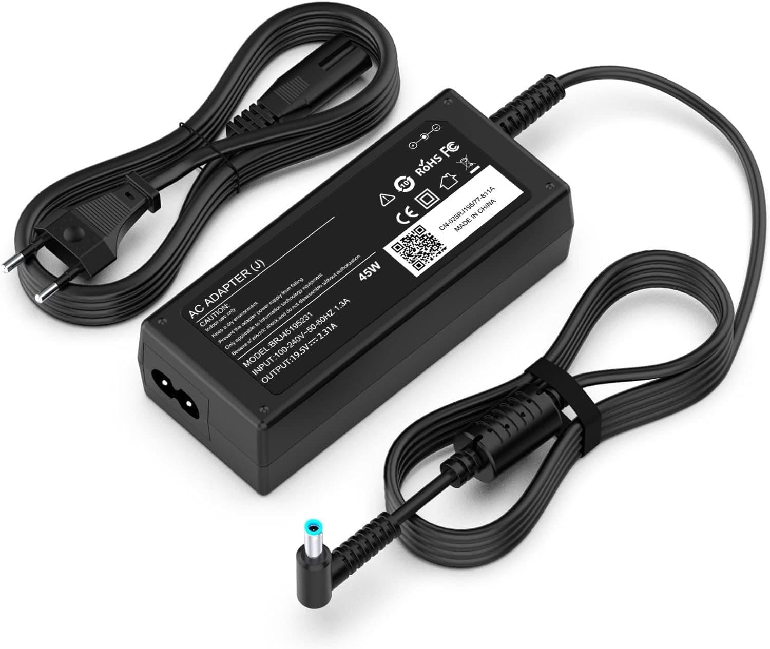 45W Cargador Portátil Compatible con HP Pavilion Elitebook Probook Stream