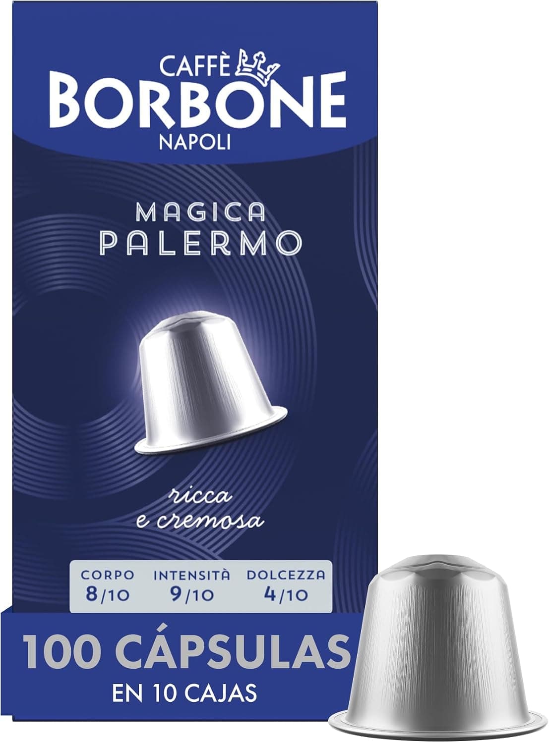 Caffè Borbone Mezcla de Café "Magica Palermo" - 100 Cápsulas - Compatibles con Máquinas de Café Nespresso®* para uso doméstico