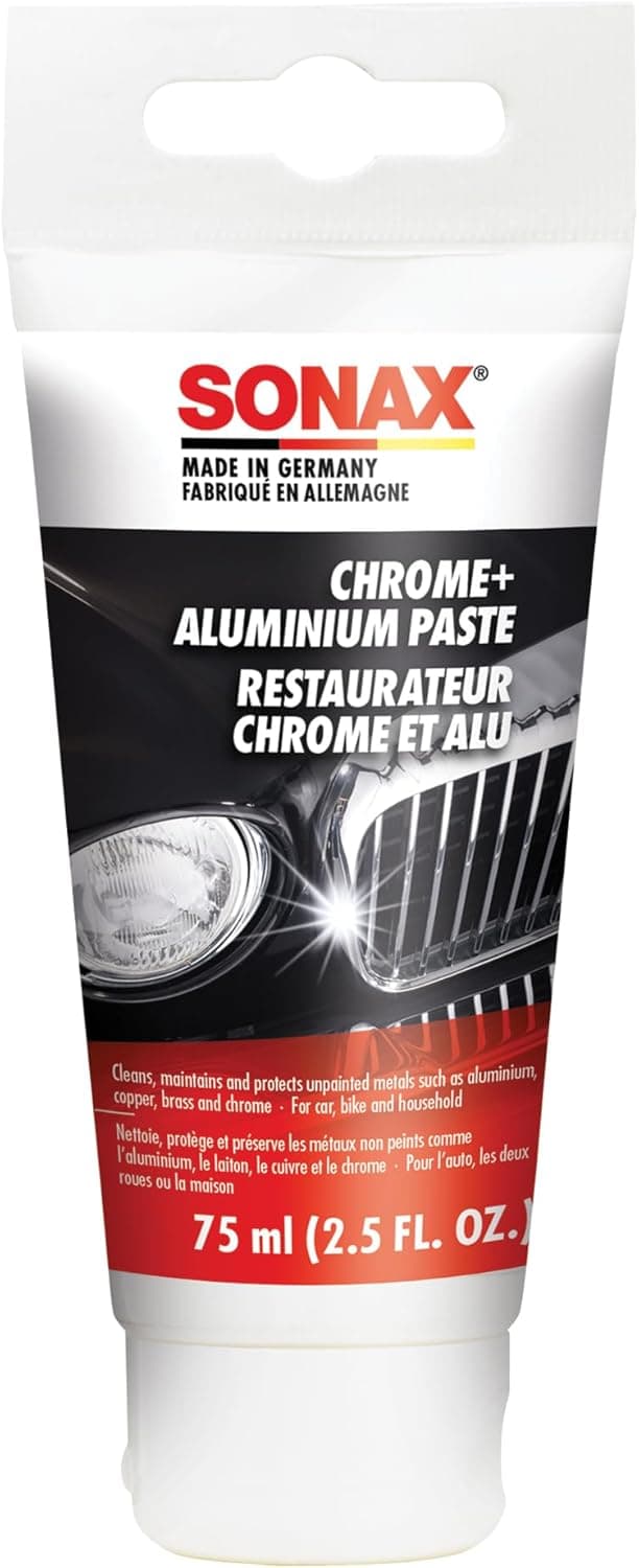 SONAX Pulimento en pasta para cromo y aluminio (75 ml), protege y limpia
