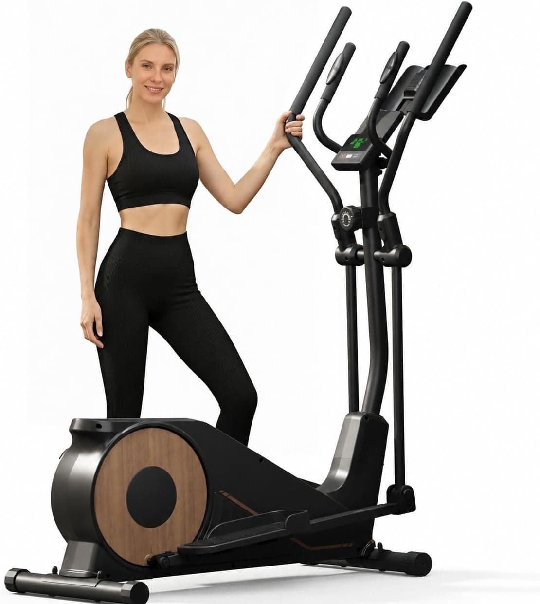 Bicicleta Elíptica para Casa, Zancada 42 cm, Volante 8 kg, 150 kg