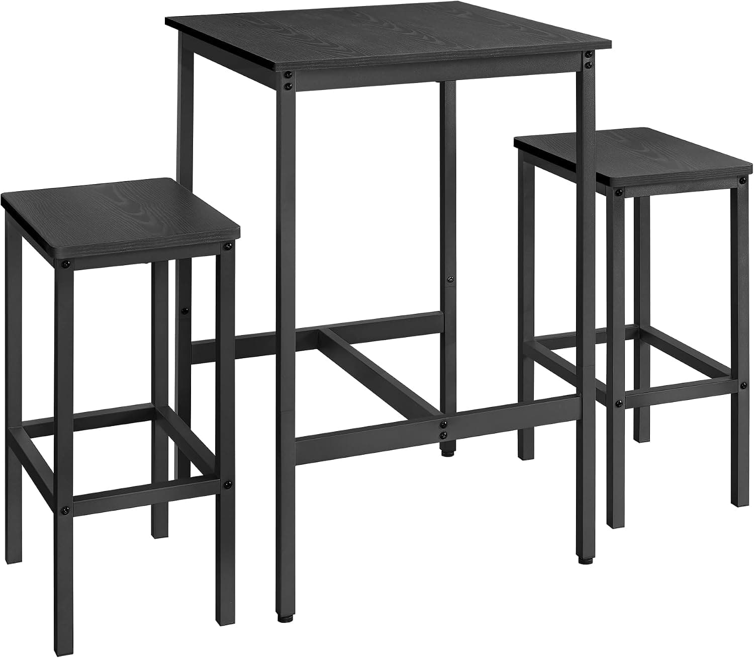 VASAGLE Mesa de Bar con Taburetes, Mesa Comedor con 2 Sillas