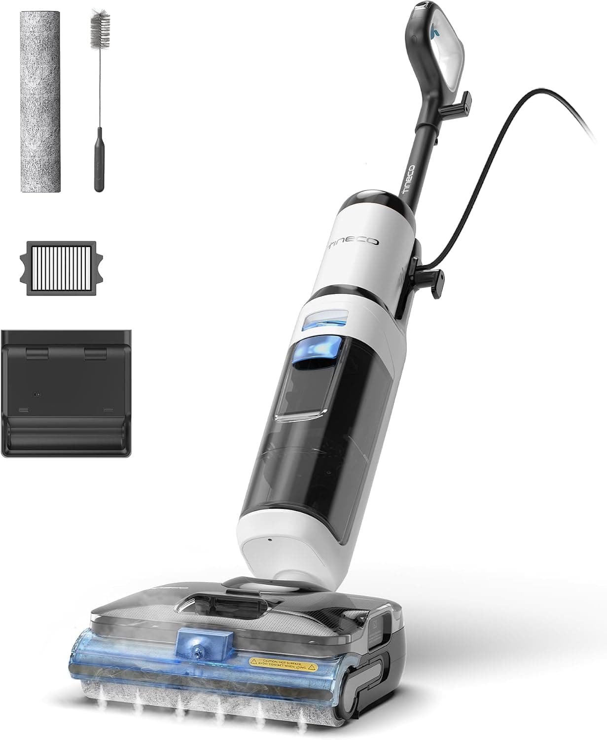 Tineco Floor One S6 Stretch Steam, Aspiradora-Fregona con Vapor, HyperSteam