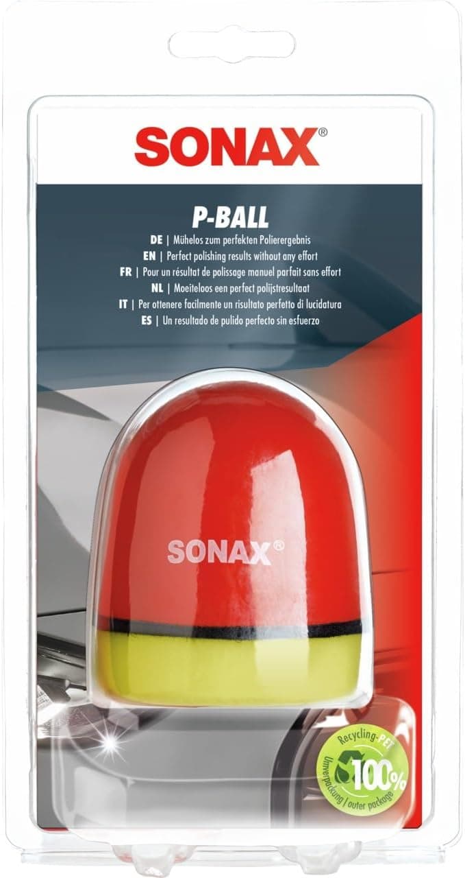 SONAX P-Ball/Bola de pulido ergonómica (1 unidad) para el pulido manual
