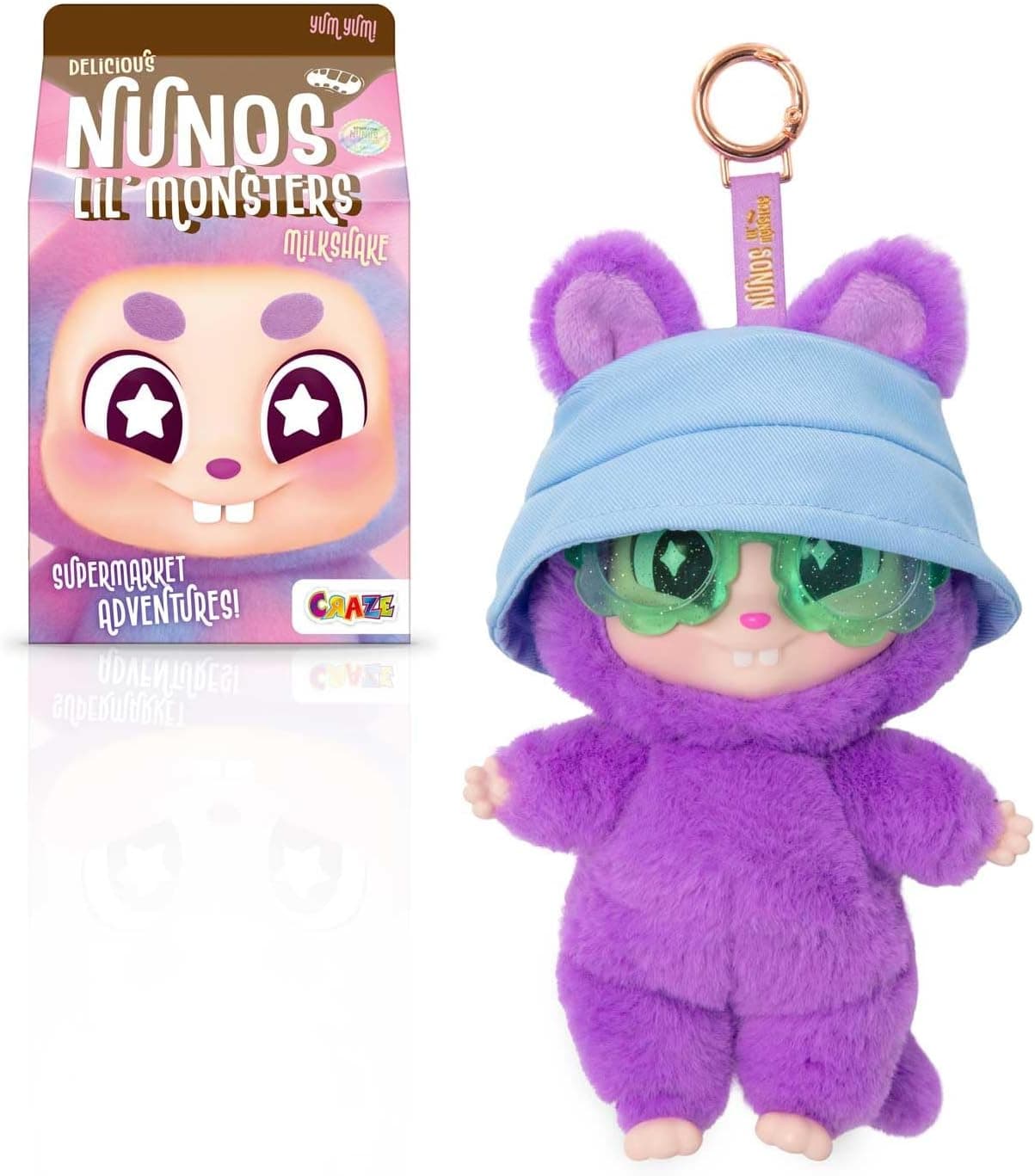 Craze Nunos Lil’ Monsters Caja Sorpresa – Peluche Infantil Suave con Ropa y Gafas de Sol – Muñeco de Tela para Niños y Niñas – Idea de Regalo y Juguete para Coleccionar