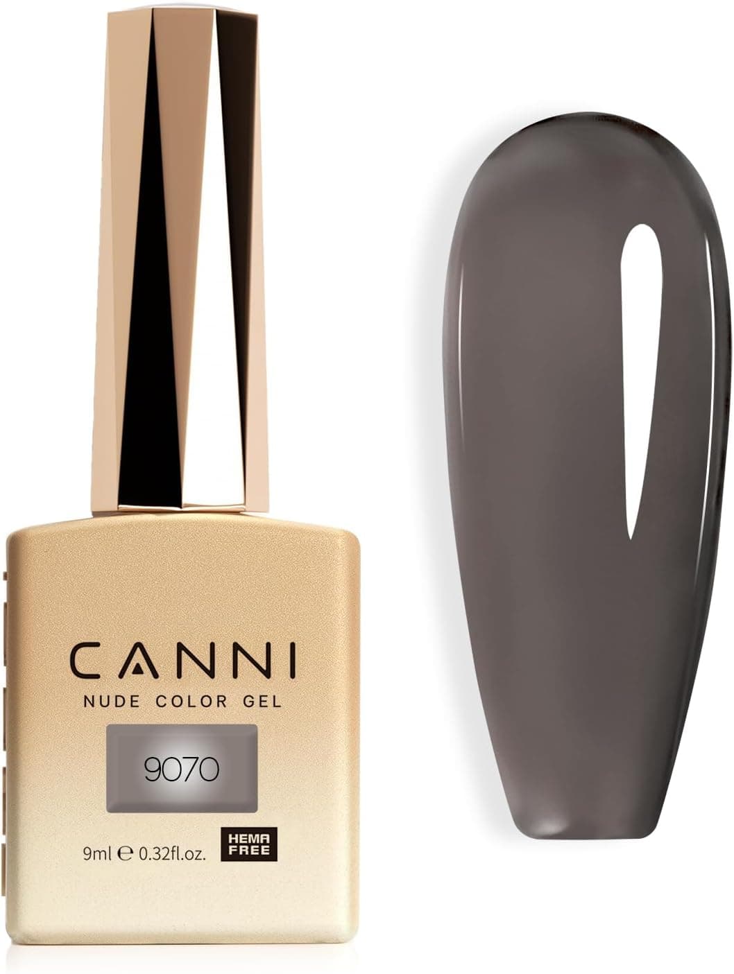 CANNI Esmaltes Semipermanentes de Uñas en Gel Transparente Gris Grey