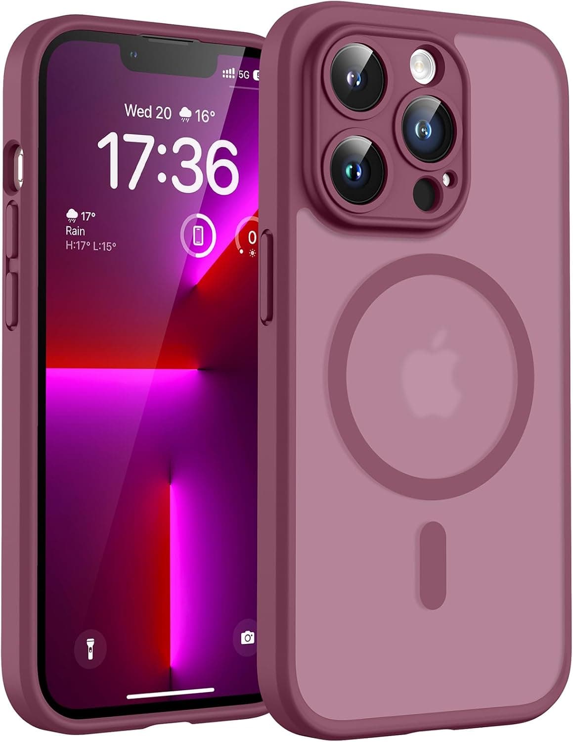 TOCOL Funda para iPhone 13 Pro, Compatible con MagSafe, Ciruela