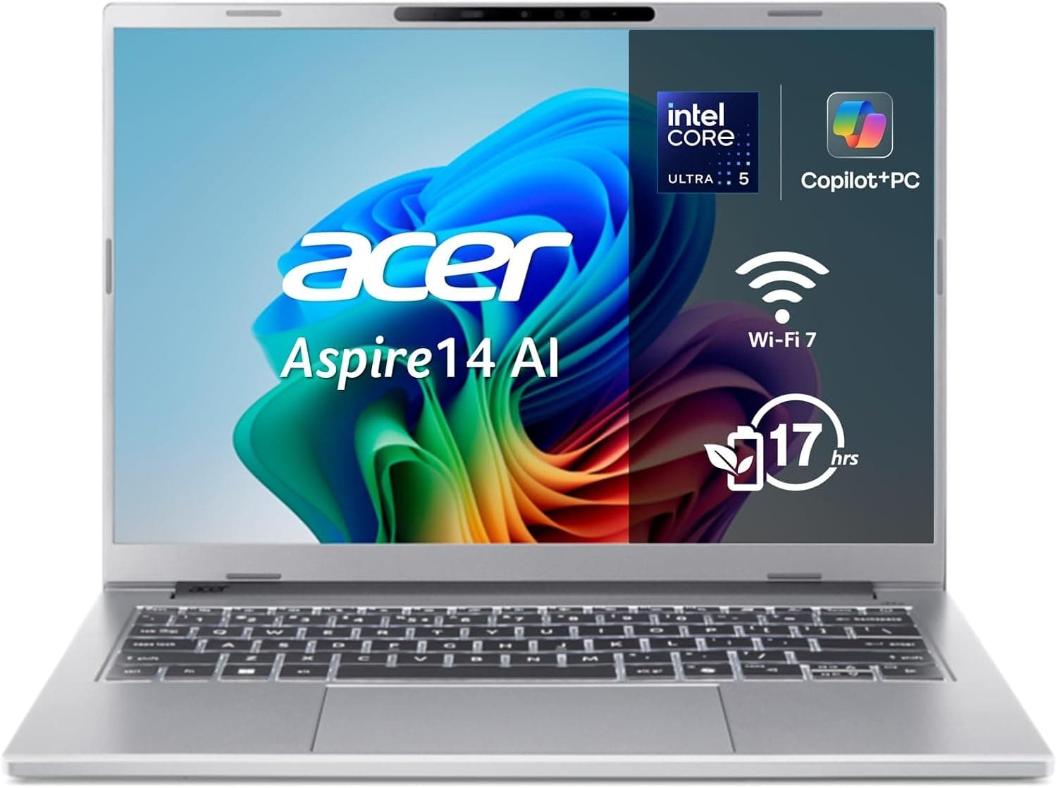 Acer Aspire 14 AI Copilot+ PC, Portátil 14", Core Ultra 5,16GB RAM, 512GB SSD