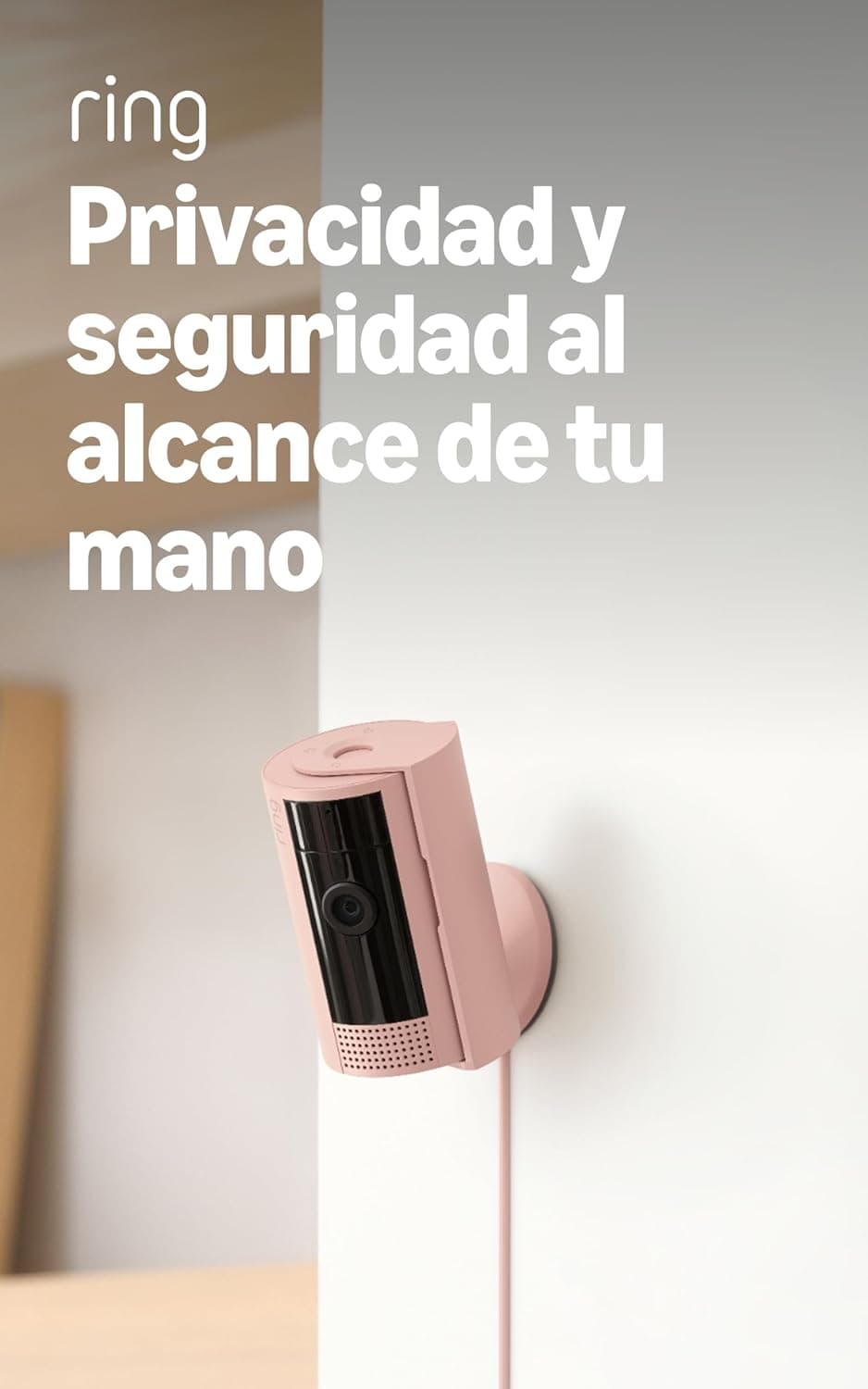 Ring Cámara interior (Indoor Camera 2.ª gen.) | Cámara de vigilancia wifi con enchufe para mascotas | Vídeo 1080p HD, comunicación bidireccional, cubierta de privacidad | 30 días gratis de Ring Home