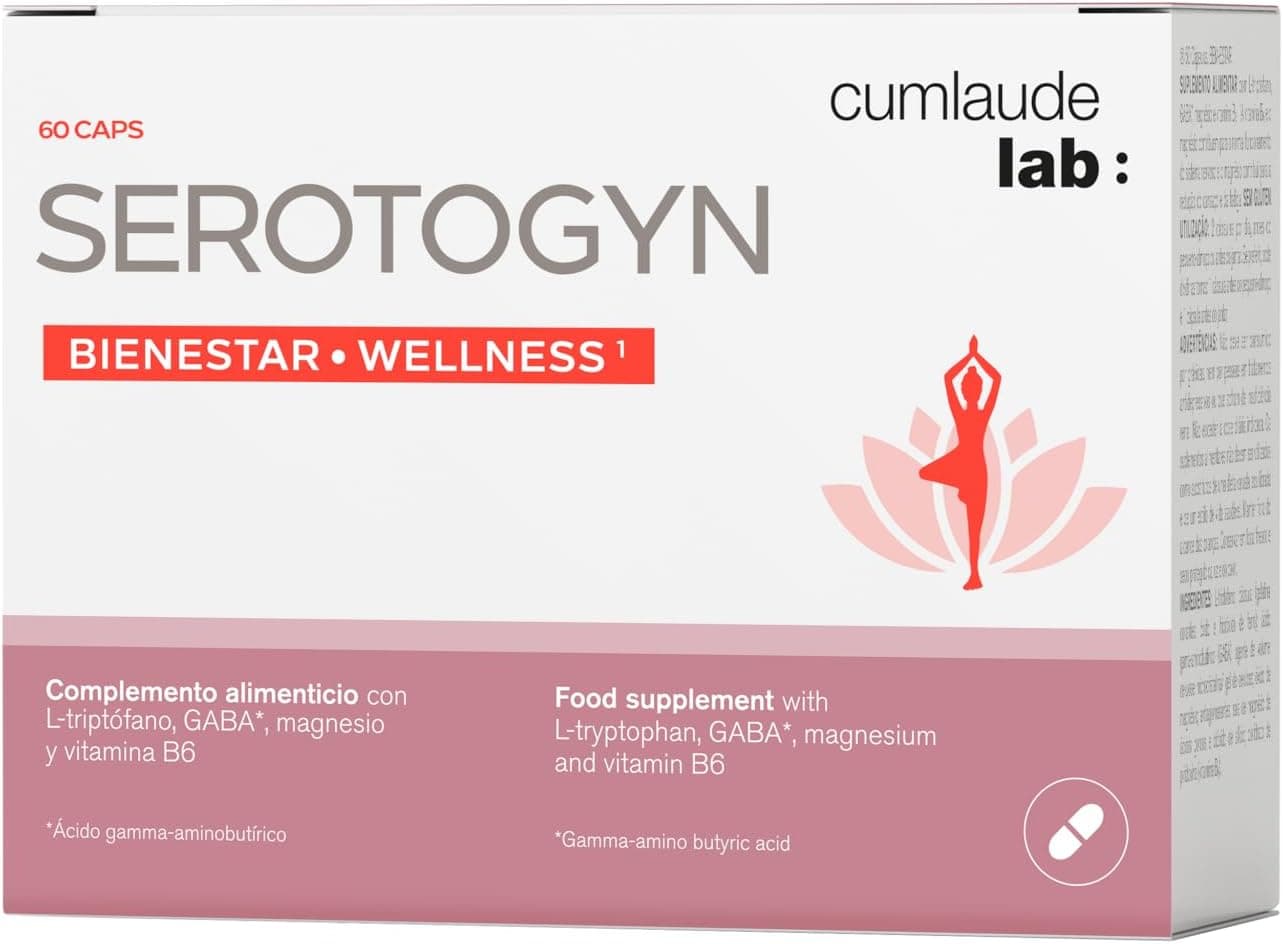 CUMLAUDE Serotogyn - Complemento Alimenticio Para Disminuir Los Sofocos Durante La Menopausia - 60 Cápsulas, One size, 100 ml