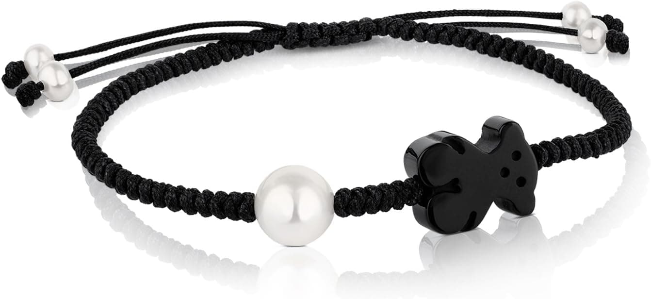 TOUS Pulsera de ónix y perlas para mujer