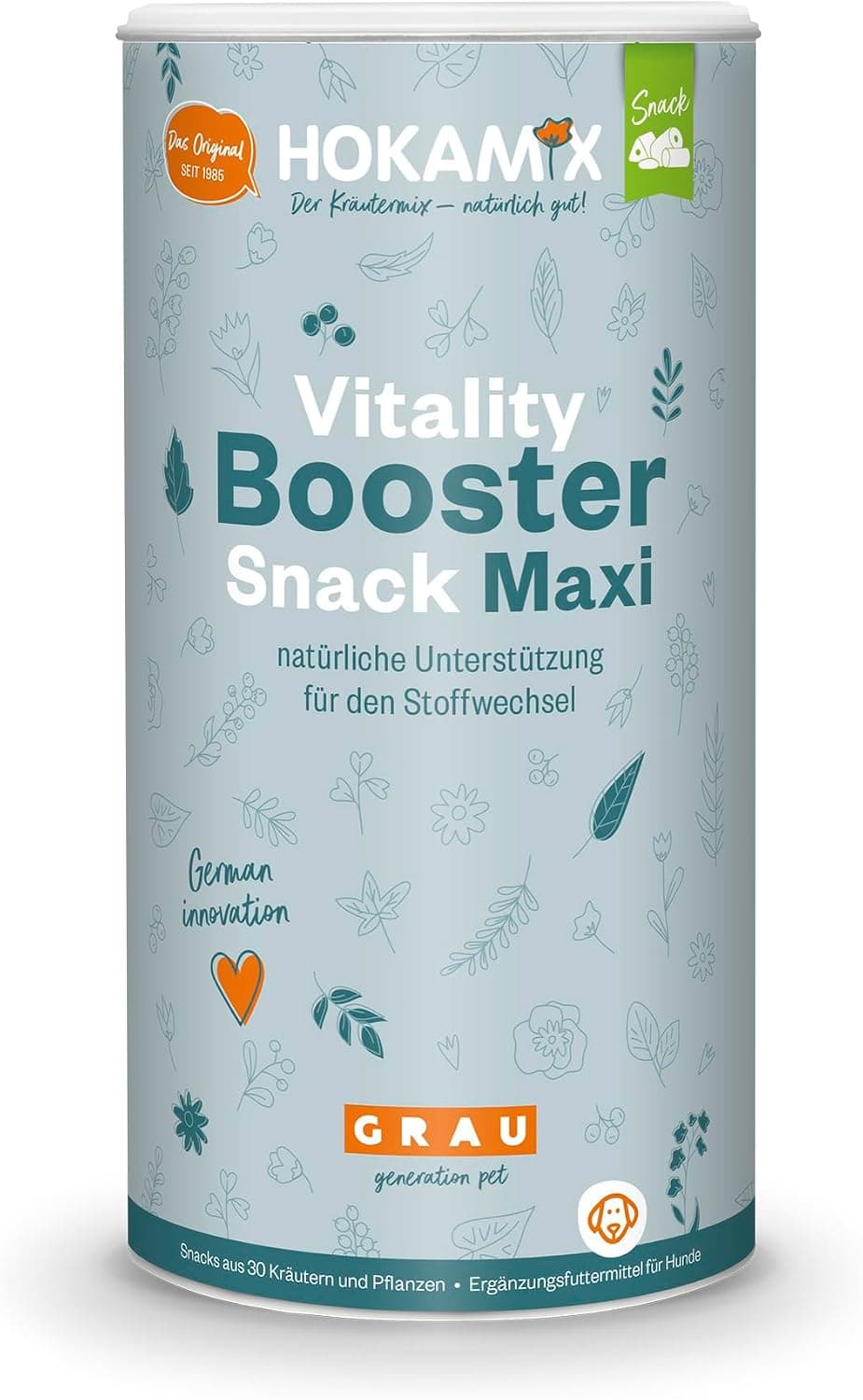 GRAU - El Original - Hokamix Vitality Booster Snack Maxi, Pack Individual (1 x 800 g), alimento complementario para Perros