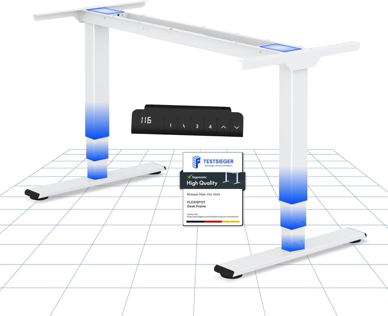 FLEXISPOT EC5 Lite Escritorio Elevable Eléctrico Doble Motor 3 Etapas