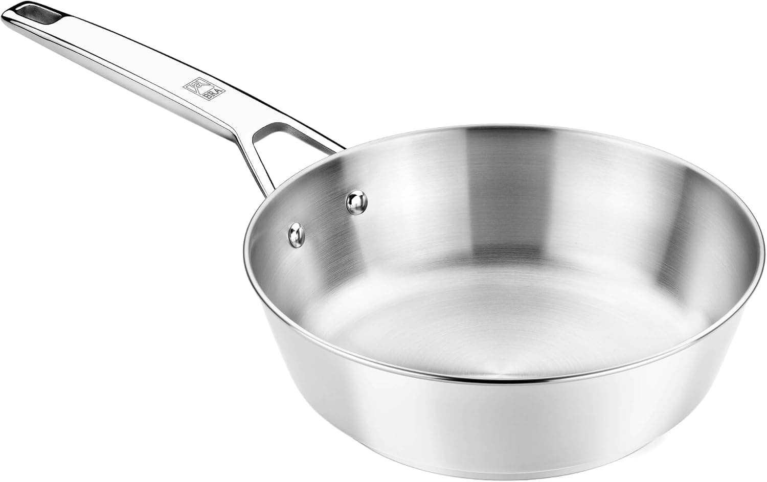 BRA Signature | Sartén honda 20 cm de acero inoxidable sin antiadherente