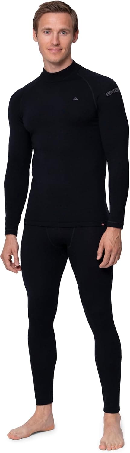 DANISH ENDURANCE Conjunto Térmico Lana Merino Hombre, Frío Extremo