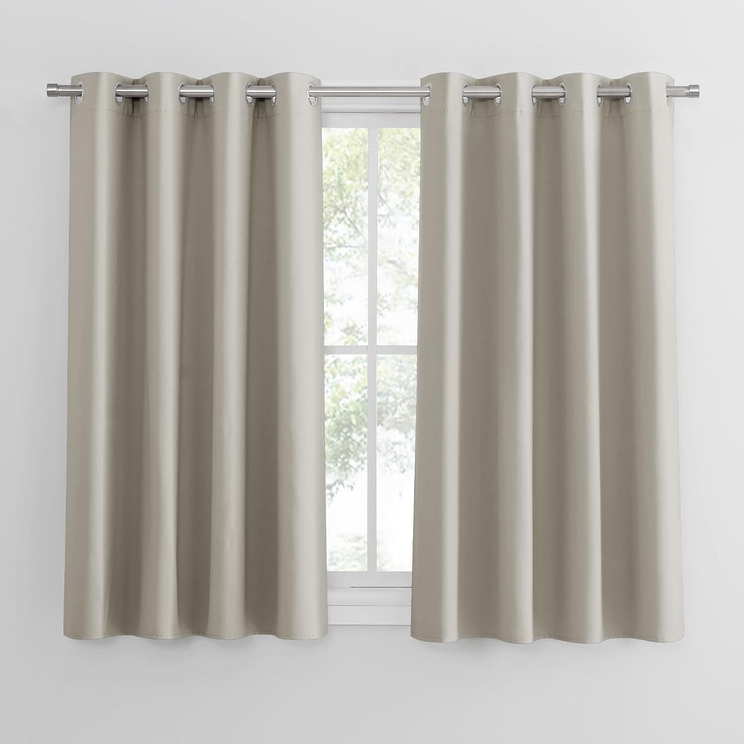 PONY DANCE Cortinas Opacas Cortas, Aislantes el Calor para Cocina