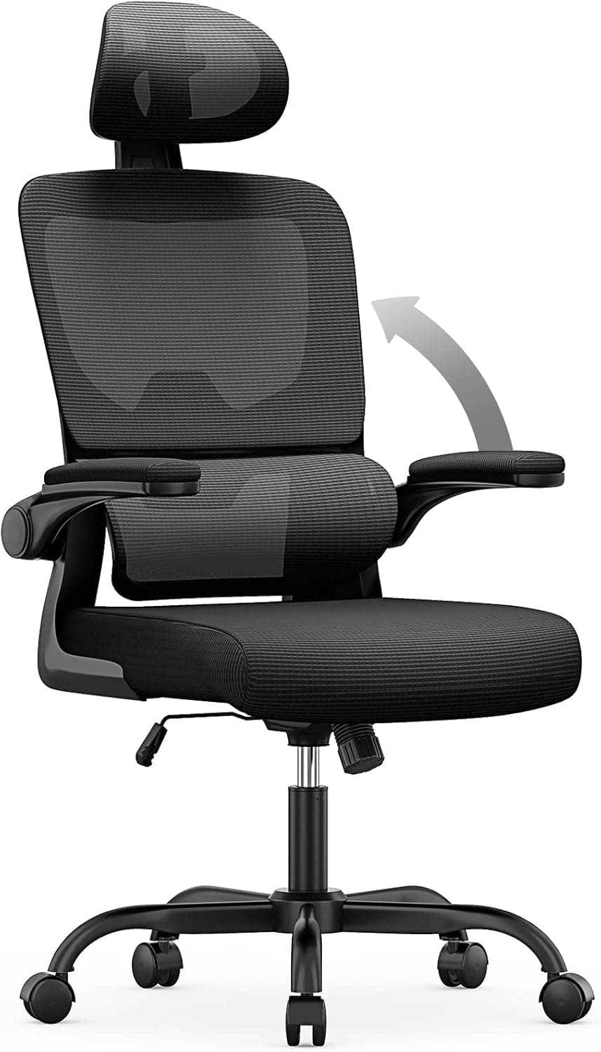 naspaluro Silla Oficina Ergonómica Soporte Lumbar, Malla Transpirable 136kg