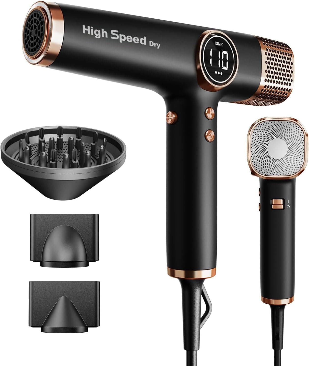 Secador pelo profesional con iones, Hair Dryer Iónico - Motor 110.000 RPM