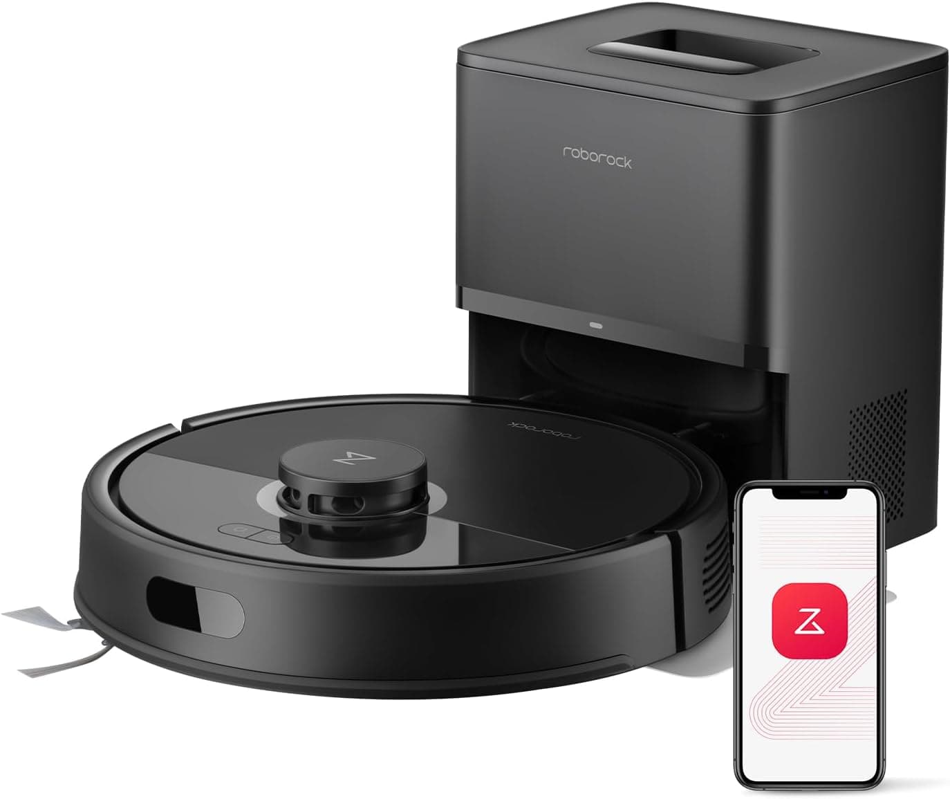 roborock Q7L5+ Robot Aspirador y Fregador Succión Extrema de 8000 Pa, Negro