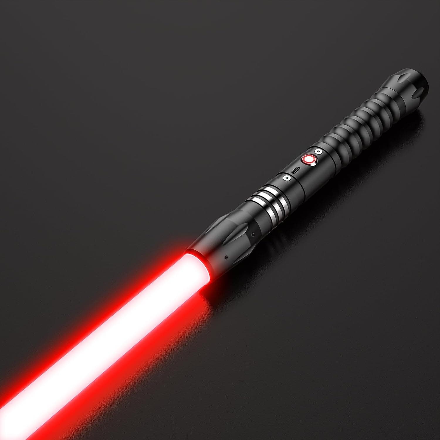 Sable de luz RGB 24 Colores, 102 CM Sable láser con USB Recargable Cara Mango de Metal Vibrante, Espada con Sonido FX para Navidad Cosplay Regalos (Prisma 1pc)