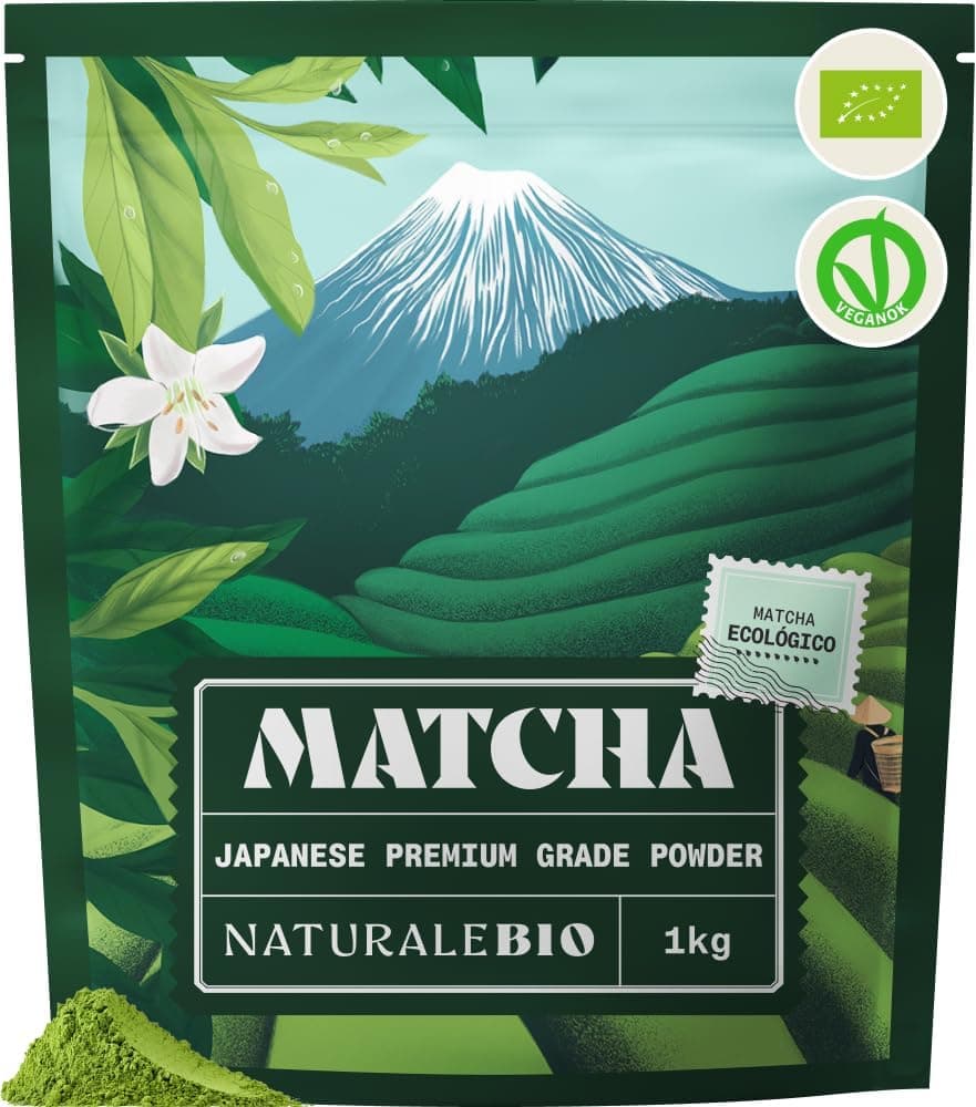 NaturaleBio Matcha Japonés Premium Bio en Polvo L-Teanina