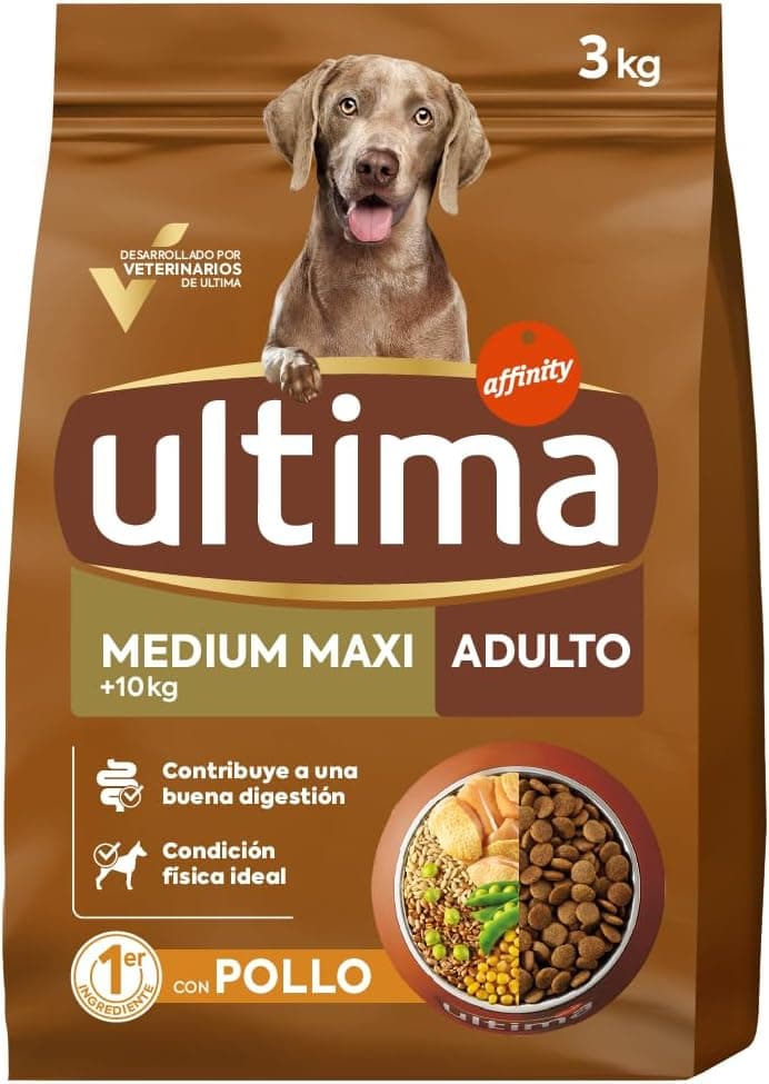 ultima Comida Seca con Pollo para Perros Medium-Maxi Adultos, 3kg