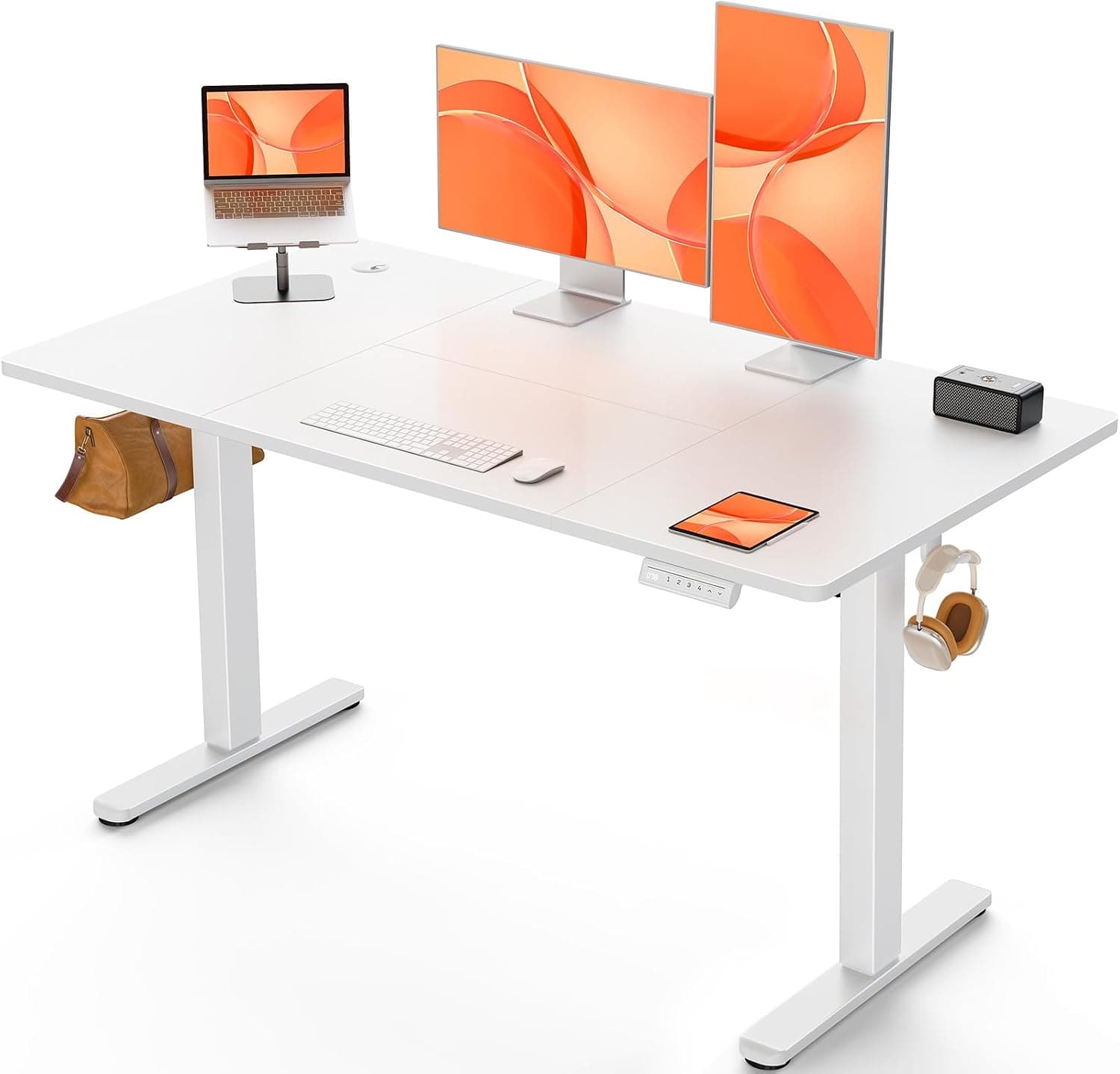 ErGear Escritorio Elevable Eléctrico, 120x60cm, Blanco
