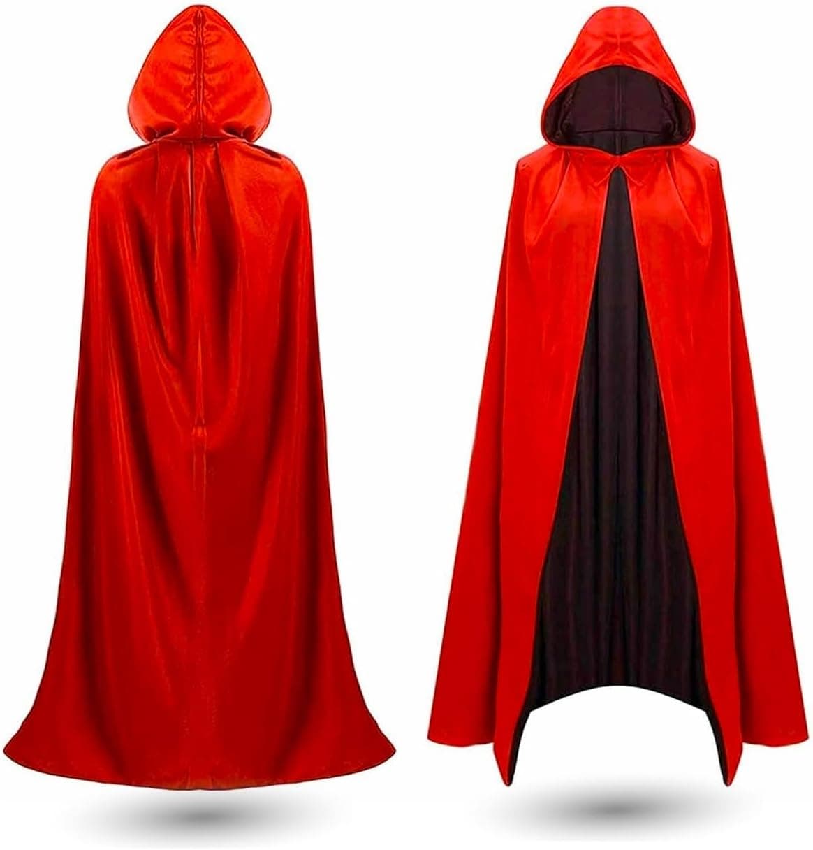 TK Gruppe Timo Klingler Capa con capucha – Disfraz de vampiro para Halloween y carnaval, para niños y adultos, de doble cara