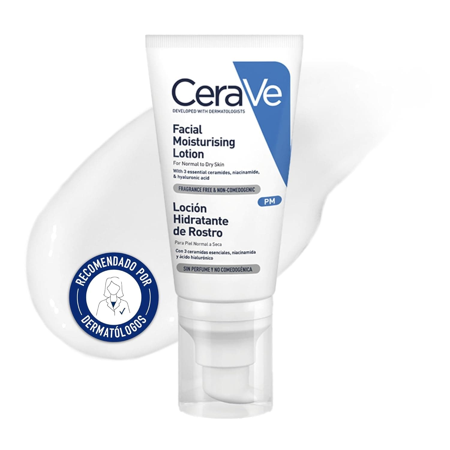 CeraVe, Cerave Loción Hidratante de Rostro, Crema hidratante noche, 52 ml