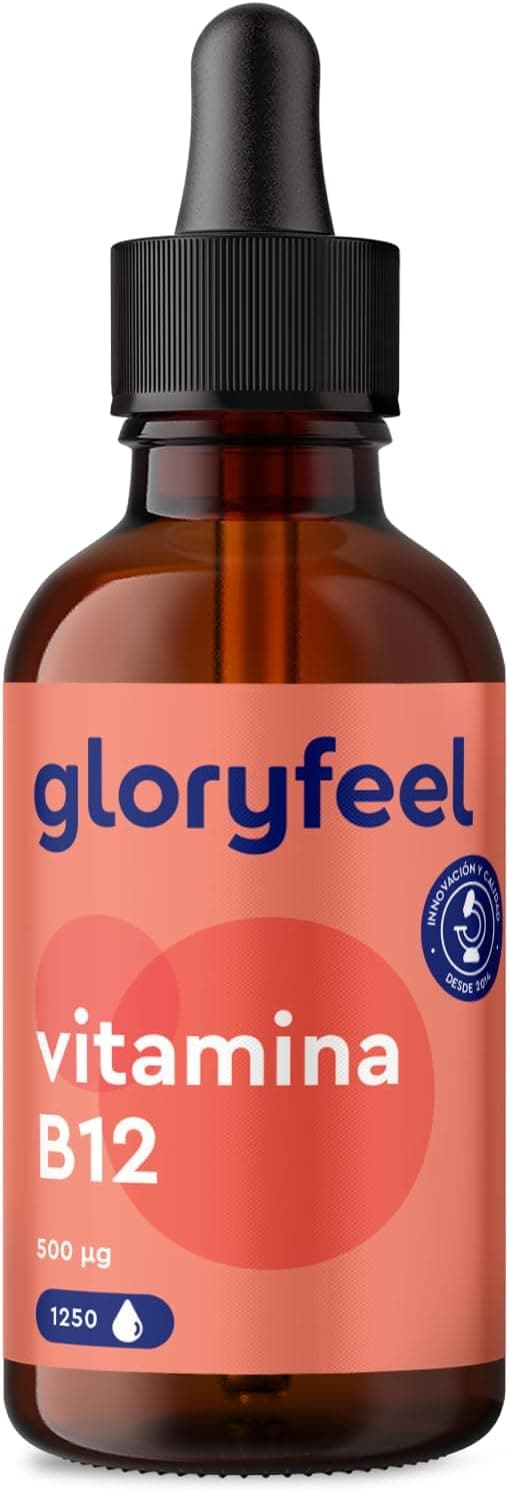 Vitamina B12 en gotas 1.000mcg -1.250 Gotas veganas (50ml) - 2 Formas activas: Metilcobalamina y Adenosilcobalamina - Probadas en laboratorio y fabricadas en Alemania