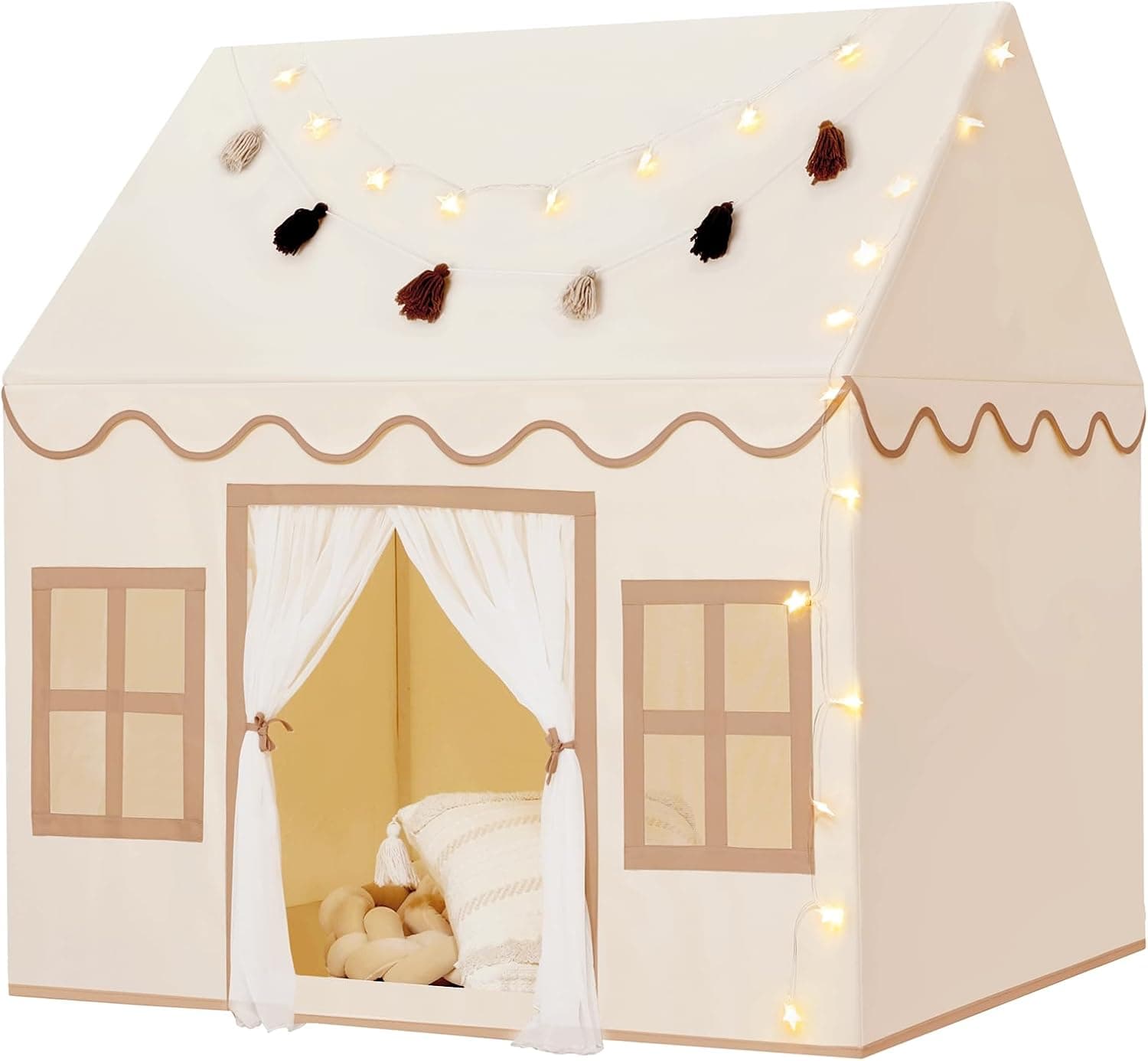 Wilwolfer Casita Infantil de Interior con Tapete Suave, Certificado EN71