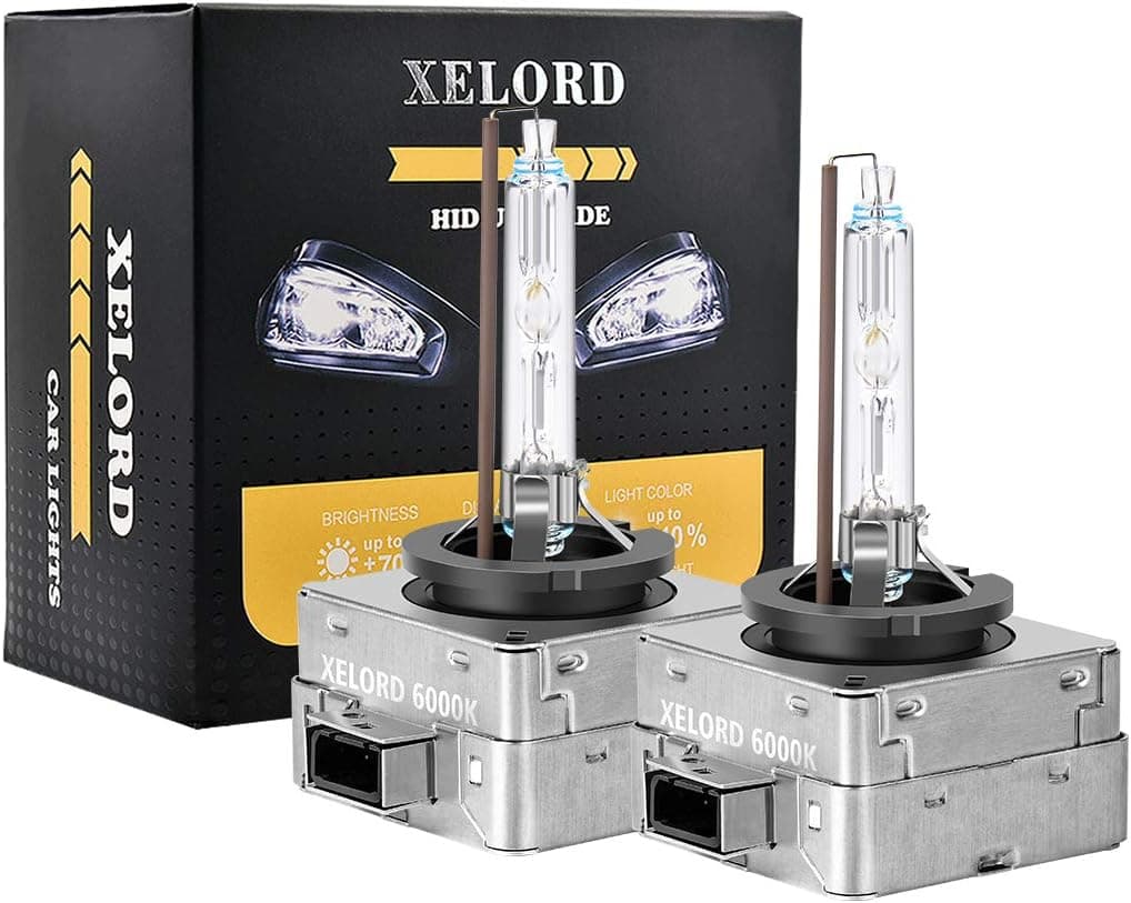 XELORD Bombilla Xenón D1S 35W 12V HID 6000K Luz Blanca Pack de 2