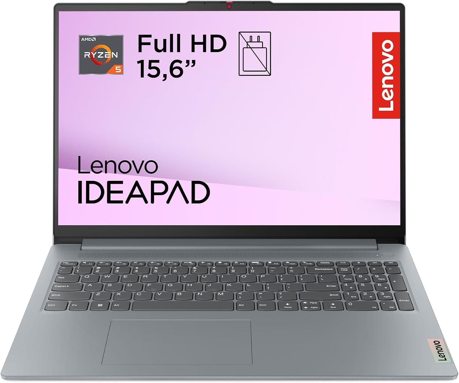 Lenovo IdeaPad Slim 3 Gen 8 – Ordenador Portátil 15.6" FHD (AMD Ryzen 5 40, 16 GB RAM, 512 GB SSD, Gráficos Radeon 610M, Wi-Fi 6, USB-C, Sin Sistema Operativo) Teclado QWERTY en Español – Gris Ártico
