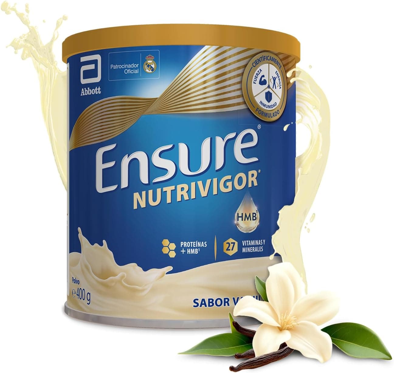 Ensure Nutrivigor Vainilla 400 g, Nutrición para Adultos con proteínas