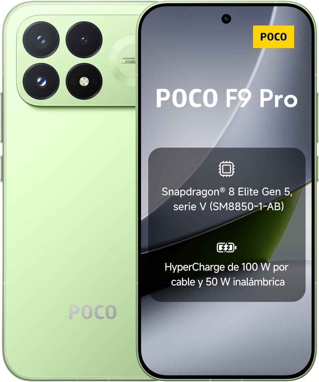 POCO F9 Pro, Smartphone 12+256, Verde, batería de 6330mAh, carga de 100 W