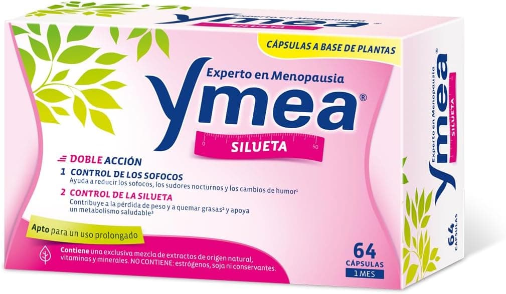 Ymea Menopausia Silueta, Doble Acción Sofocos y Peso, 64 Cápsulas (1 Mes)