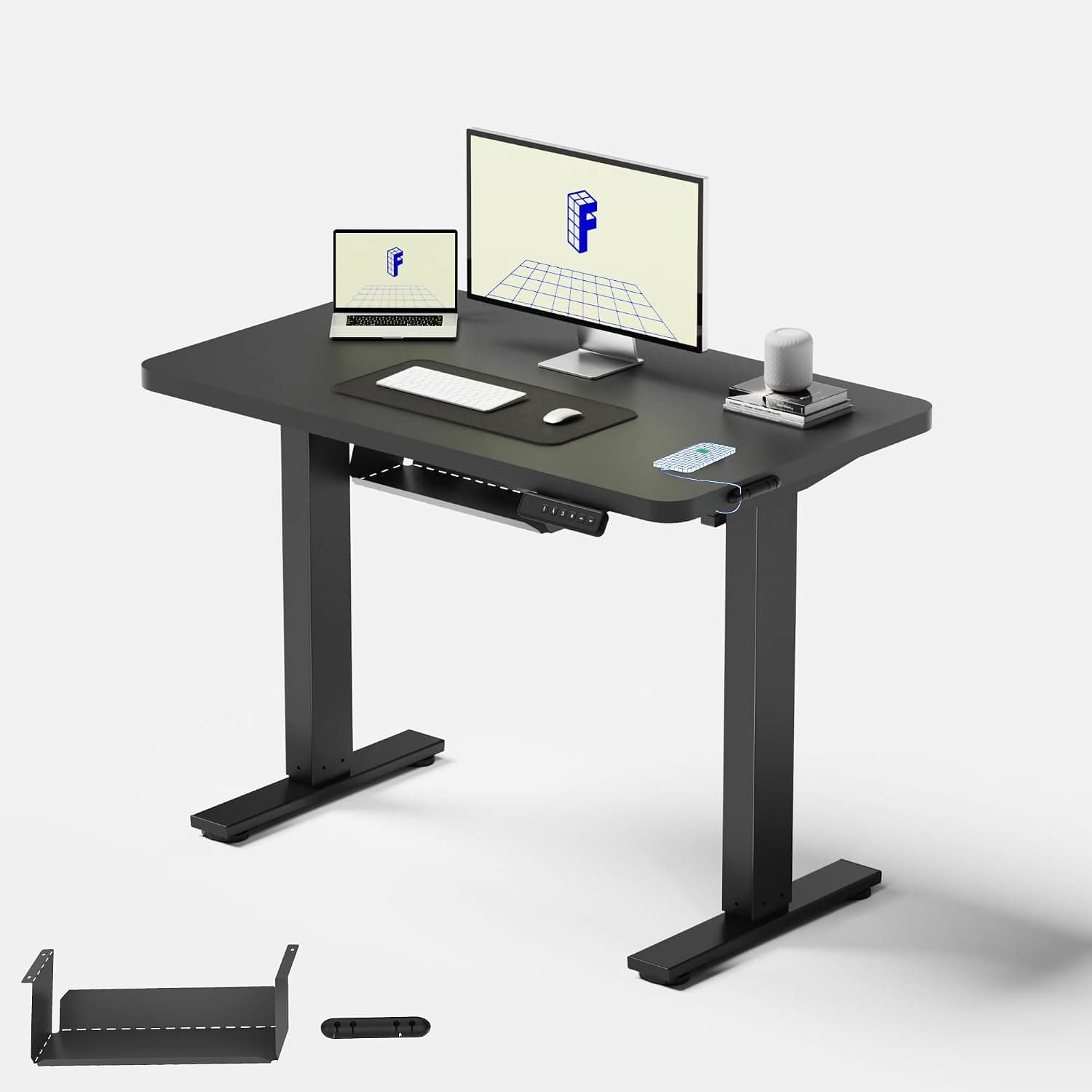 FLEXISPOT Escritorio Elevable Eléctrico 100x60, Tablero Entero, 4 Memorias