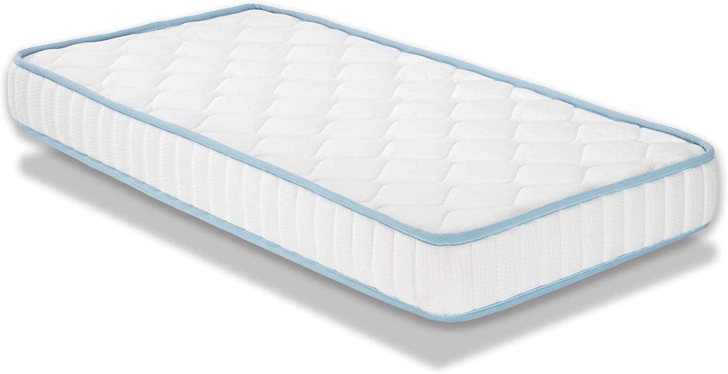 Colchón Cuna 60x120 cm Bebé Aloe Baby - Reversible Verano - Invierno - Colchón Cunas para Bebes Tejido Strech 100% Transpirable Ultra Suave - Núcleo HR de Alta Densidad