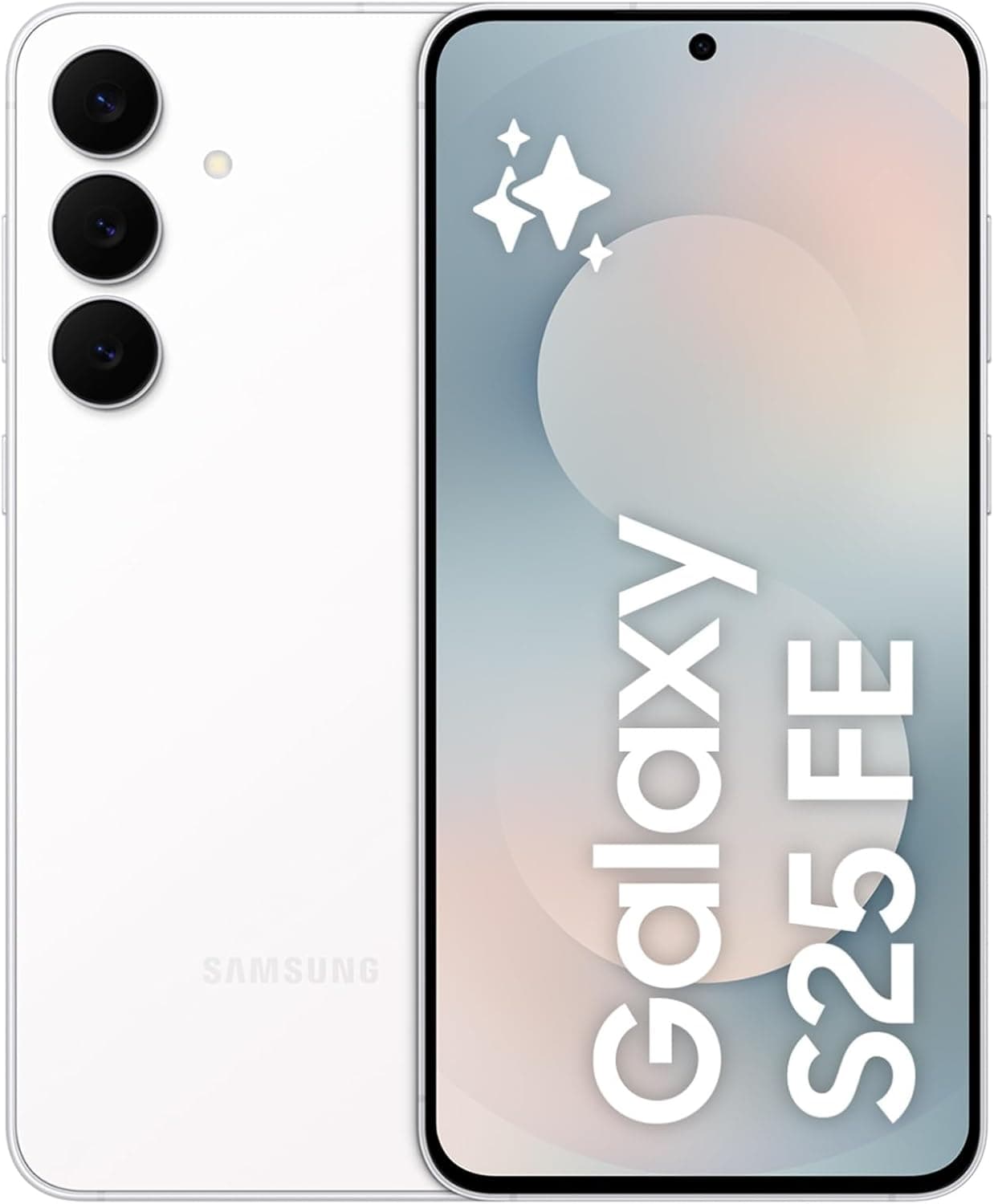 Samsung Galaxy S25 FE 512GB, Teléfono Móvil con IA, Marco Ligero 7,5mm, Pantalla FHD+ 6,7", Cámara 50MP, Exynos 2400, 8GB RAM, Garantía Fabricante 3 Años + 1 Año Extra, Blanco (Versión Española)