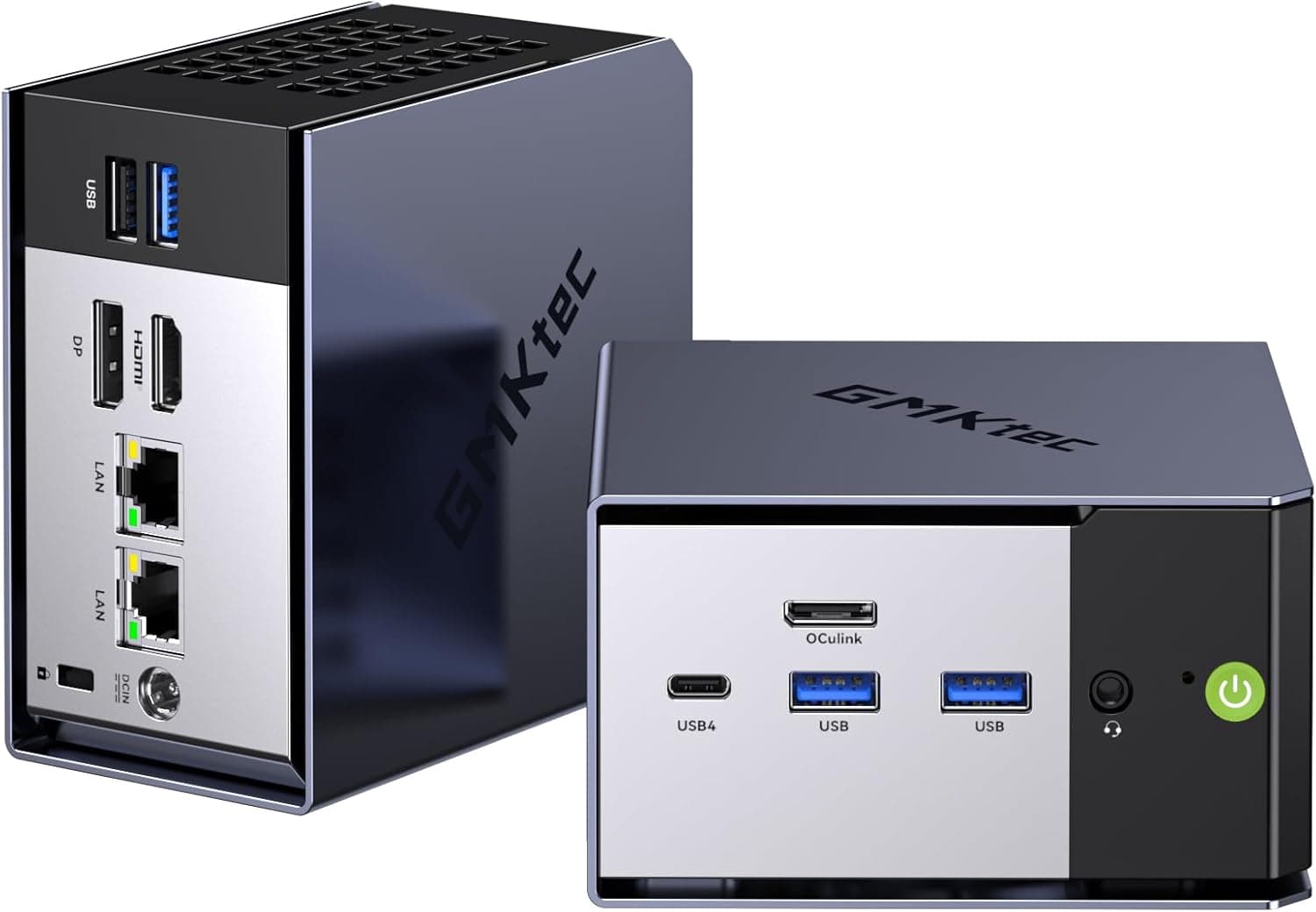 GMKtec K16 Mini PC para Gaming con AMD Ryzen 7 7735HS (4,75 GHz), 32 GB de RAM DDR5 + SSD PCIe de 1 TB, LAN de Doble Nic de 2,5 G, computador de sobremesa, Doble USB4, HDMI 2.0, USB-C