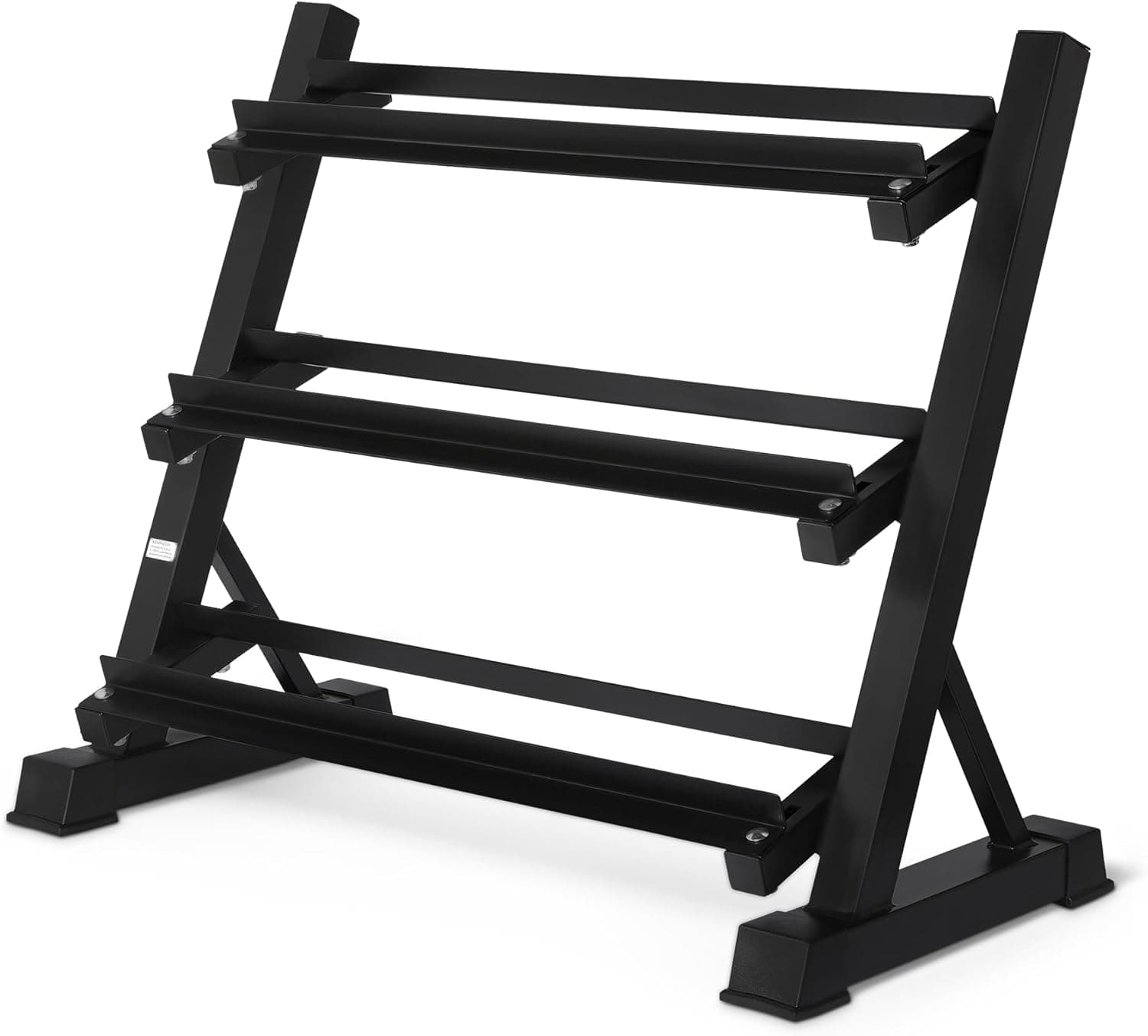 Amazon Basics - Soporte de pesas ajustable de 3 niveles, solo soporte, color negro