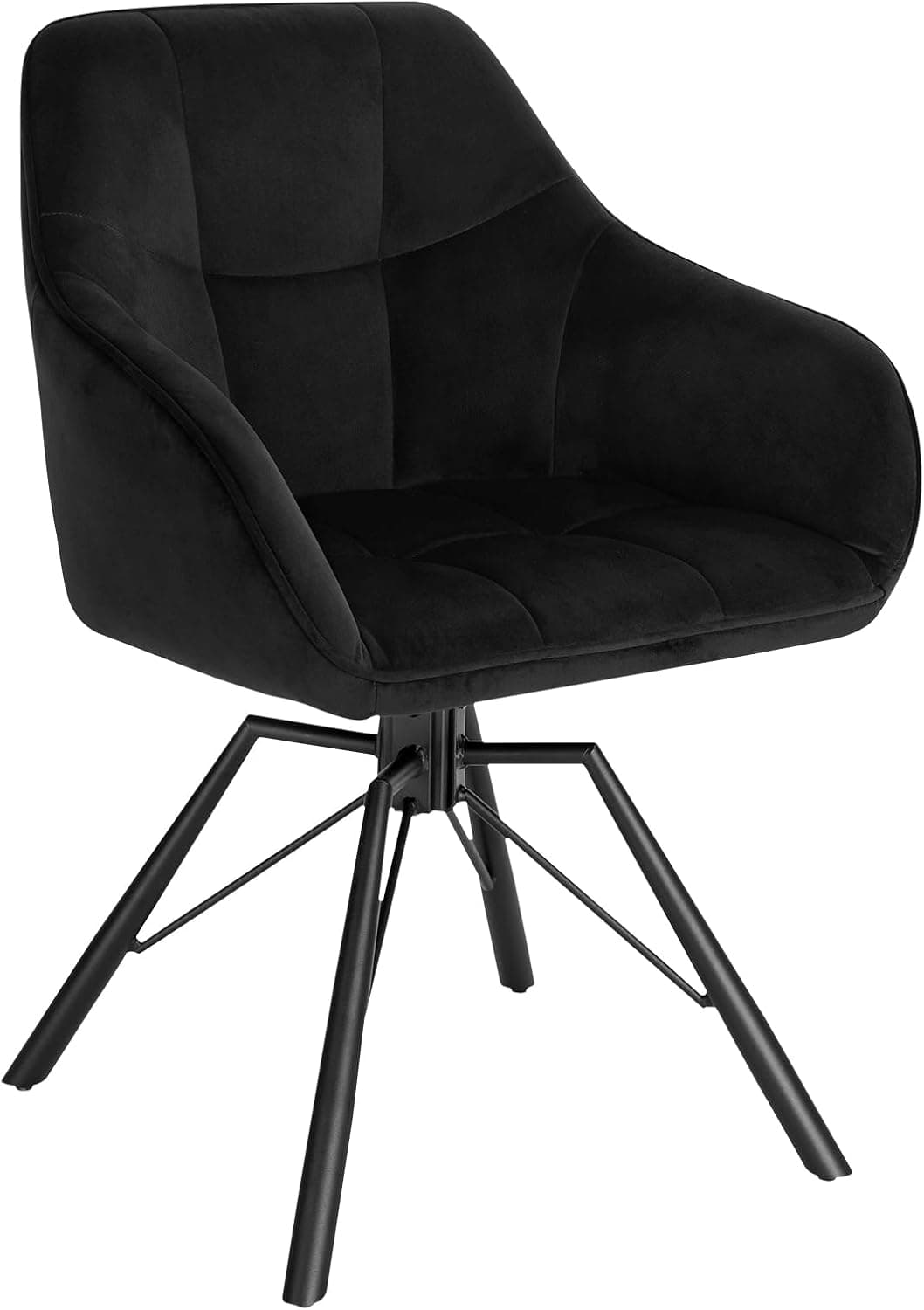WOLTU Silla de Comedor Giratoria,Terciopelo,Negro
