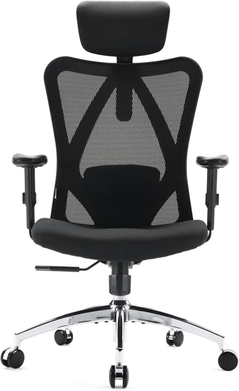 SIHOO M18 Silla Oficina Ergonómica, Soporte Lumbar Ajustable, 150 Kg, Negro