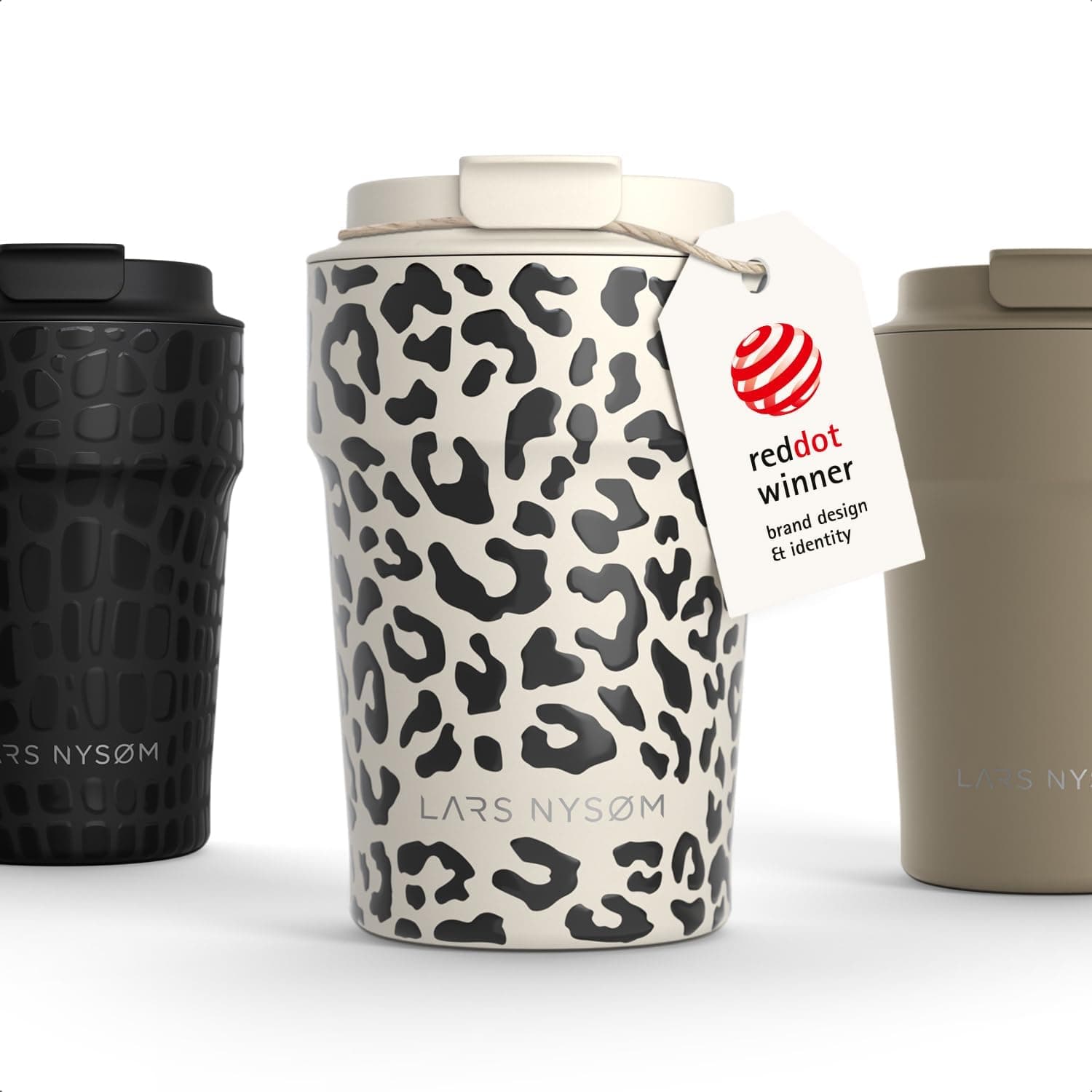 LARS NYSØM Taza Termica Cafe 380ml - Vaso Termo Cafe para Llevar - Aislante