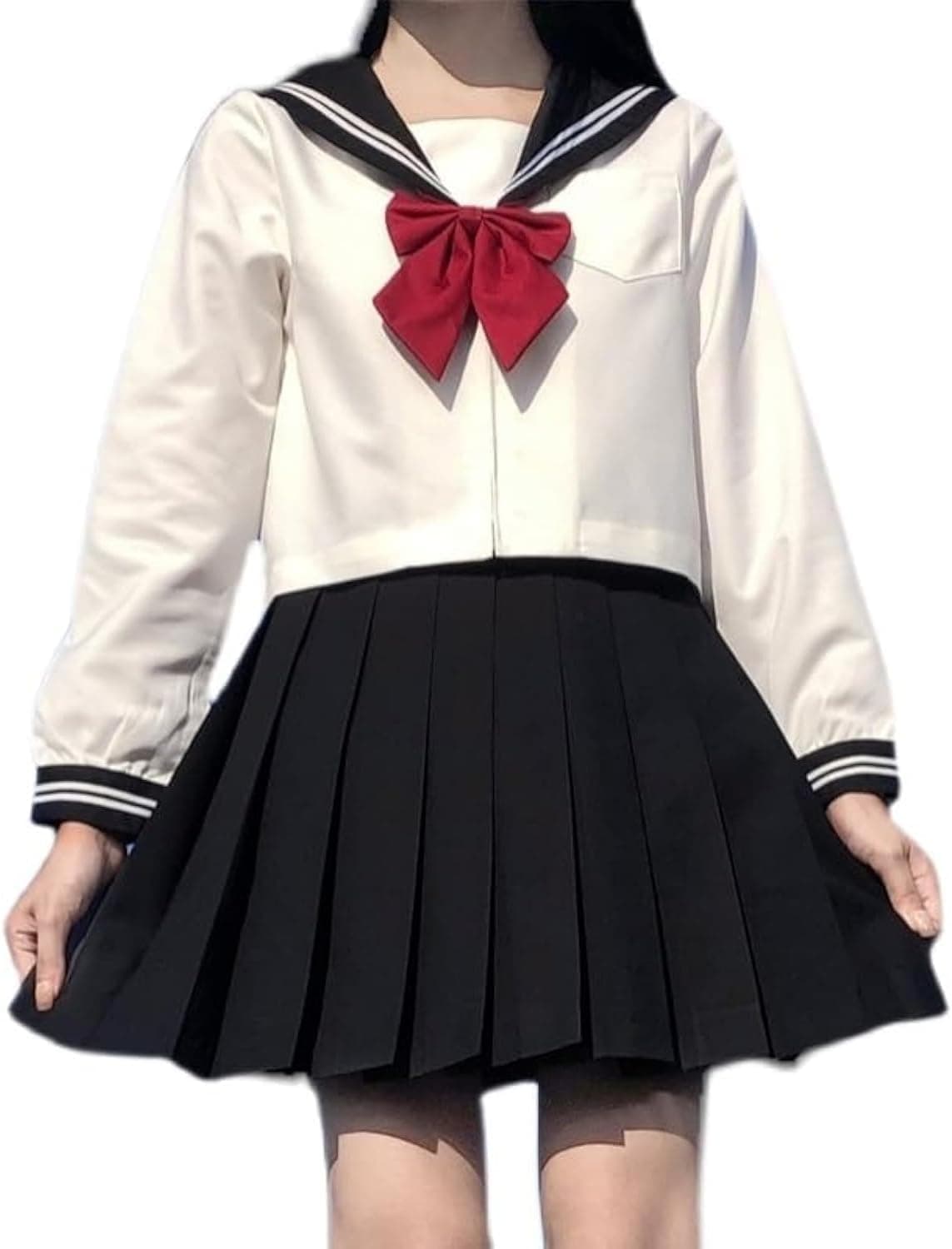 Traje de Marinero JK Uniformes Escolares Japoneses y Coreanos Británico para Chicas Mujer Disfraz de Chica Japonesa Set Cosplay