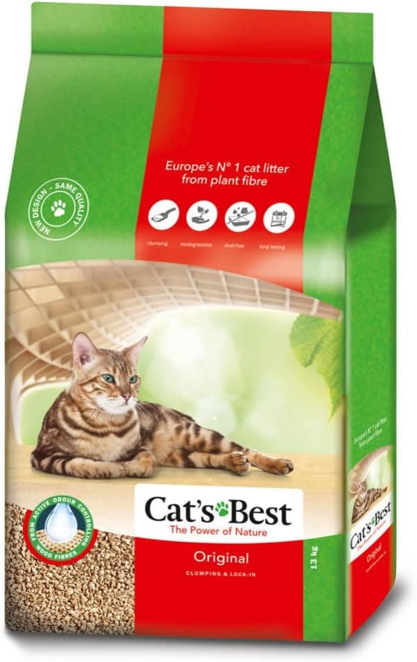 Cats Best Arena para gatos aglomerante de madera, Okoplus, 30 l