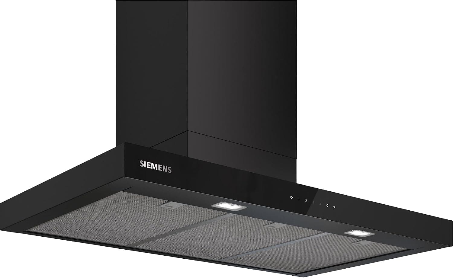 Siemens - Campana Extractora Decorativa de Pared, iQ500, 90 cm de ancho, negro mate, LC97BDN60