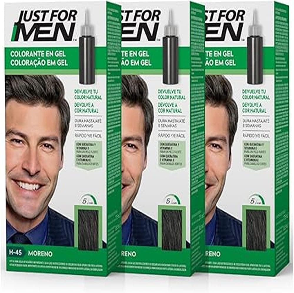 Just For Men Tinte en Gel para Hombre Moreno H45 (3 Pack)