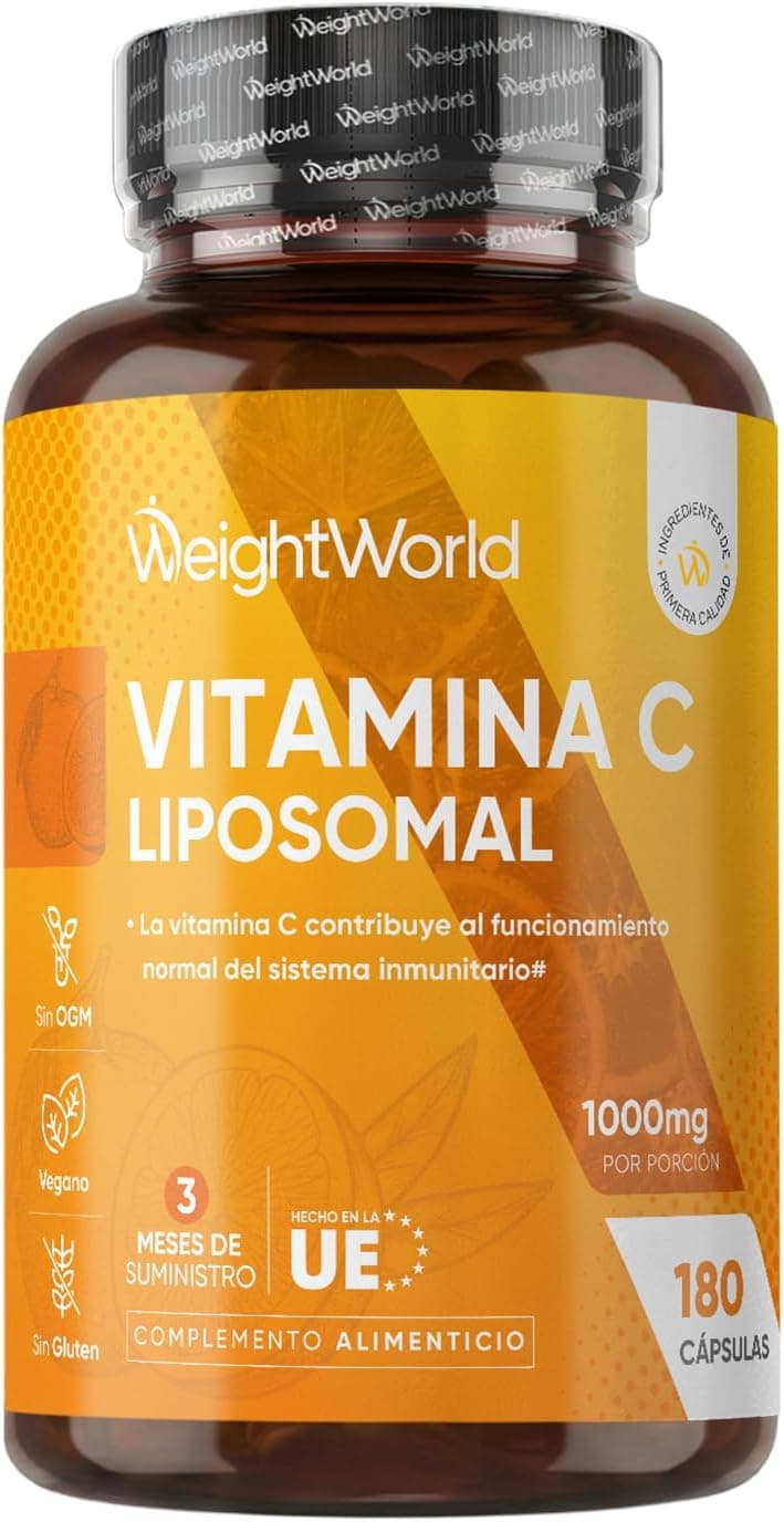 Vitamina C Liposomal 1000mg - 180 Cápsulas Veganas con Rosa Mosqueta -